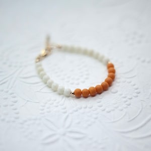 Easter Baby Bracelet / Spring Jewelry / Orange / 14k Gold / Infant Todder and Children