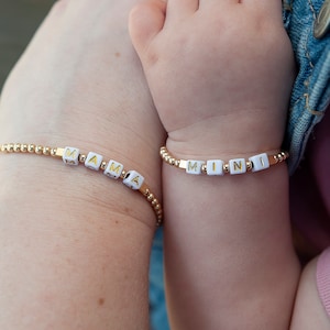 Mothers Day gift | Matching bracelet set for Mama and Mini | Mommy and me beaded bracelets | Jewelry for Moms