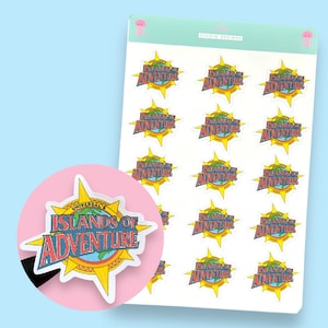 Urlaubs- und Urlaubsplanung für Urlaubs- und Urlaubspläne, Universal Islands of Adventure, Urlaubsplaner, Planer Stickerbogen