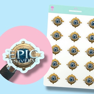 Urlaubs- / Urlaubsplanung für Urlaubs- und Urlaubspläne, Epic Universe, Universal Resort Reiseplanung Stickerbogen
