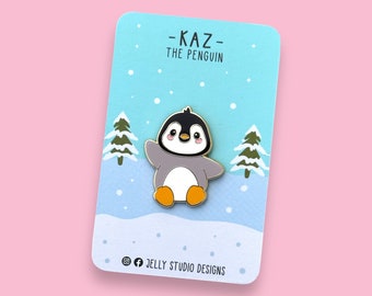 Kawaii Penguin Hard Enamel Pin, Cute Penguin, Baby Penguin, Gold Enamel Pin, Emperor Penguin Pin