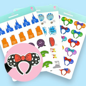 Magische Urlaubs-/Urlaubsreise-Planungsaufkleber, Planer, Journal Sticker Sheets