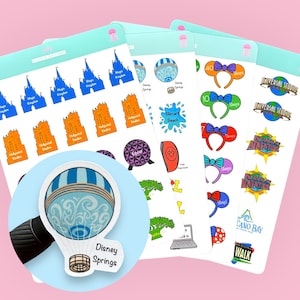 Florida Urlaub/Urlaub Planung Aufkleber Set, Planer Aufkleber, Aufkleber Paket, Park Planung