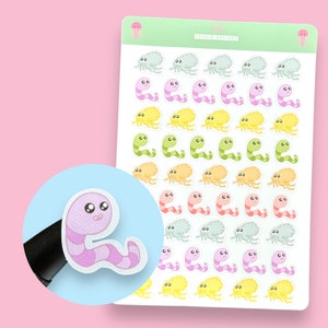 Cute Pet Parasite Treatment Reminder Planner Sticker Sheet, Kawaii Pastel Stickers, Flea Treatment, Worming Treatment Reminder Stickers
