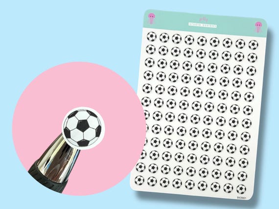Football/Soccer Icon Planner Stickers, 108 Stickers Per Sheet