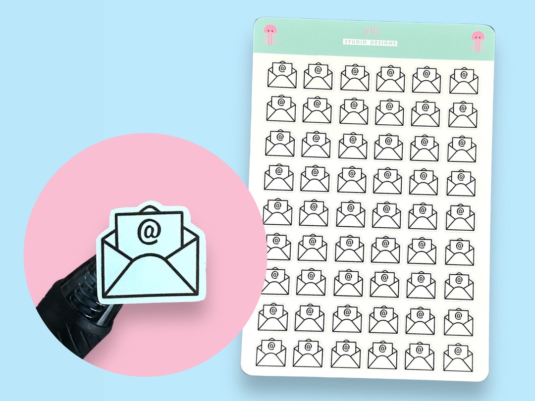 Sticker Email Addresses Email Icon Planner Stickers, 54 Stickers per Sheet - Etsy