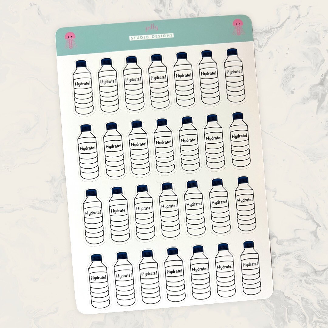 Healthy Living Habit Tracker Planner Stickers Pastel - Etsy