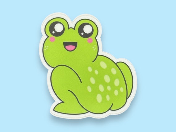 Kawaii Frog Butt Waterproof Sticker, Fun Decal for Water Bottles