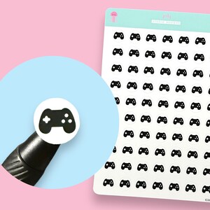 May include: A sheet of white sticker paper with 88 black and white gamepad icons. The icons are arranged in a grid pattern. The sheet is labeled "888888" at the top and "K00052" at the bottom.