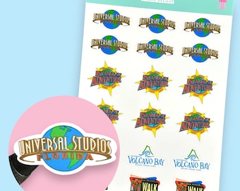 Orlando Holiday/Vacation Planning, Universal Resort Trip Planning Sticker Sheet