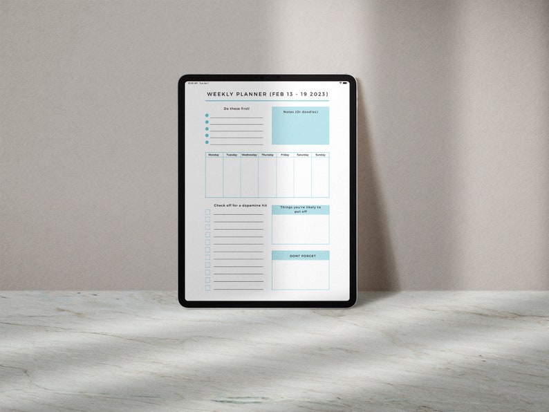 ADHD Digital Planner 20222023 ADHD Planner Adult Onenote Planner Etsy