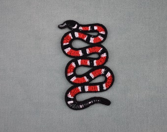 Patch serpent thermocollant, écusson thermocollant brodé, fer sur patch, patch à coudre, customiser vêtements et accessoires