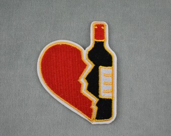 à coudre ou à coller avec fer à repasser Patch brodé en forme de Coeur et cerveau à coudre ou à coller avec fer à repasser Patch brodé en forme de Coeur et cerveau