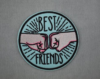 Patch Friends thermocollant, écusson Meilleurs amis brodé