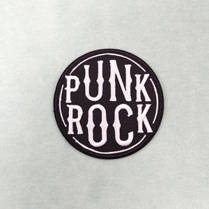 Punkrock strijkpatch, geborduurde patch (om op te strijken of op te naaien), personaliseer kleding en accessoires