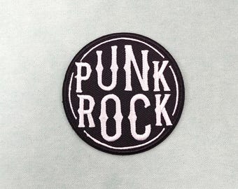 Punk Rock iron-on patch, embroidered patch (iron-on or sew-on), customize clothing and accessories