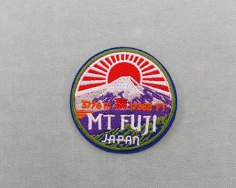 Patch Fuji Japan thermocollant, écusson brodé soleil levant