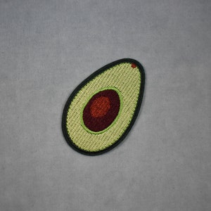 Iron-on avocado fruit patch, embroidered crest