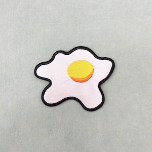Omelet patch, ei geborduurd strijk patch, strijk patch, naai patch