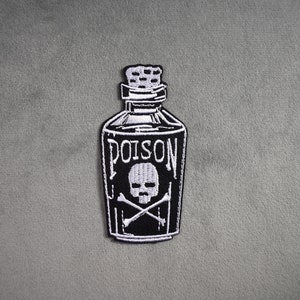 Poison iron-on patch, embroidered badge on iron