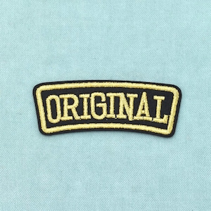 Originaler Goldaufnäher, gesticktes Abzeichen, Aufbügelaufnäher, Aufnähaufnäher, Kleidung und Accessoires individuell gestalten