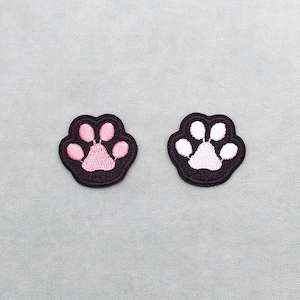Patch petite patte de chat thermocollant, écusson autocollant brodé