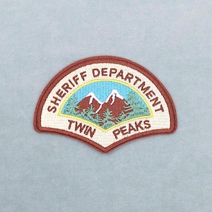 Patch Twin peaks thermocollant, Sheriff department, écusson brodé