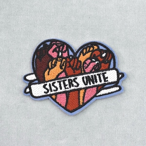 Feminist iron-on embroidered patch, feminism embroidered iron-on badge