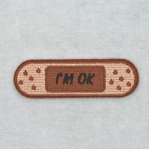 Parche termoadhesivo "Estoy bien", parche de vendaje bordado para planchar
