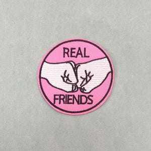 Opstrijkbare 'Friends'-patch, geborduurd 'Best Friends'-embleem