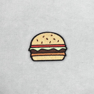 Patch de hambúrguer, patch bordado termocolante, patch para costurar