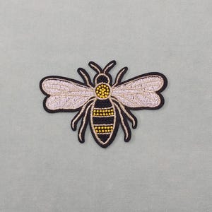 Gold wasp insect patch, iron on patch, sew on patch, customize clothing and accessories