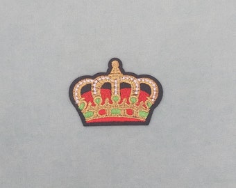 Crown patch, iron-on patch embroidered on iron or sewing, customize clothing and accessories