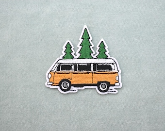 Yellow Van patch, embroidered iron-on Van Escape patch, iron-on patch, sew-on patch, customize clothes and accessories