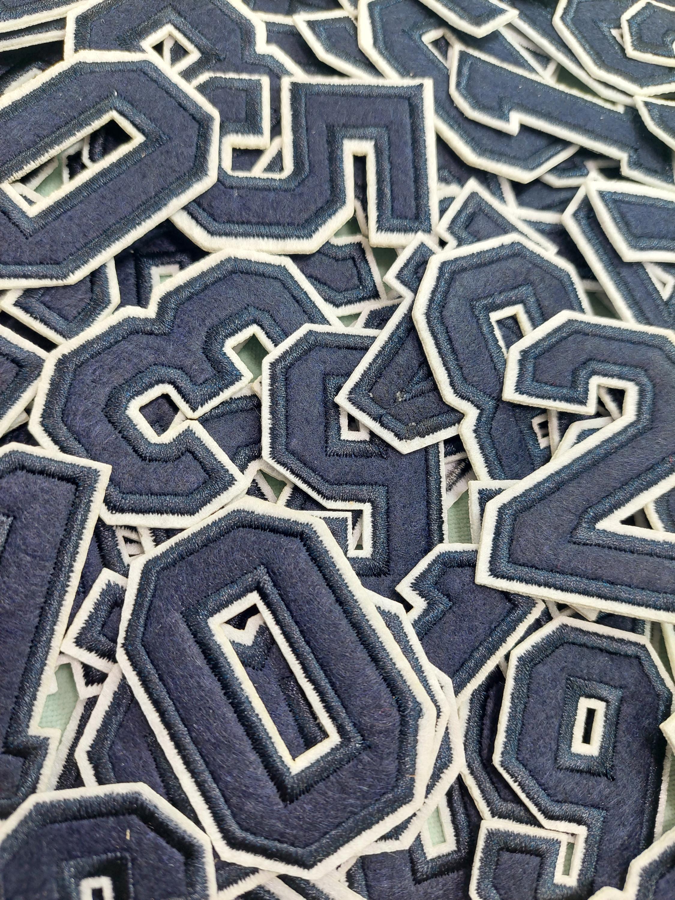 Numeri Termoadesivi Per Maglie Sportive - Set 22 Pezzi Da 20cm, Bianco | Numeri Da Stiratura