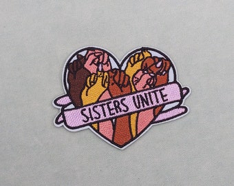 Patch féministe thermocollant brodé, écusson féminisme brodé sur fer