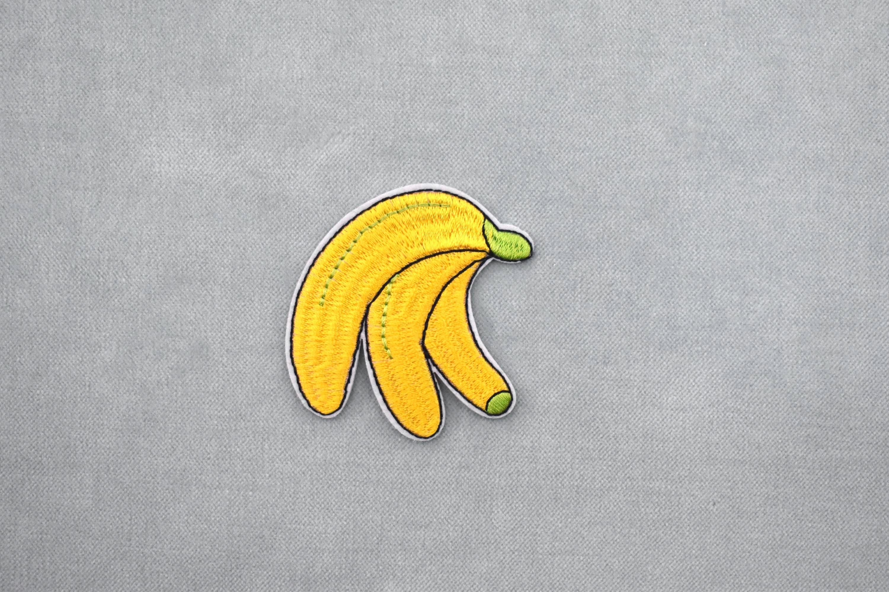 Toppe termoadesive bambini - Banana set 5 pezzi frutta - Patch Toppa Ricamate