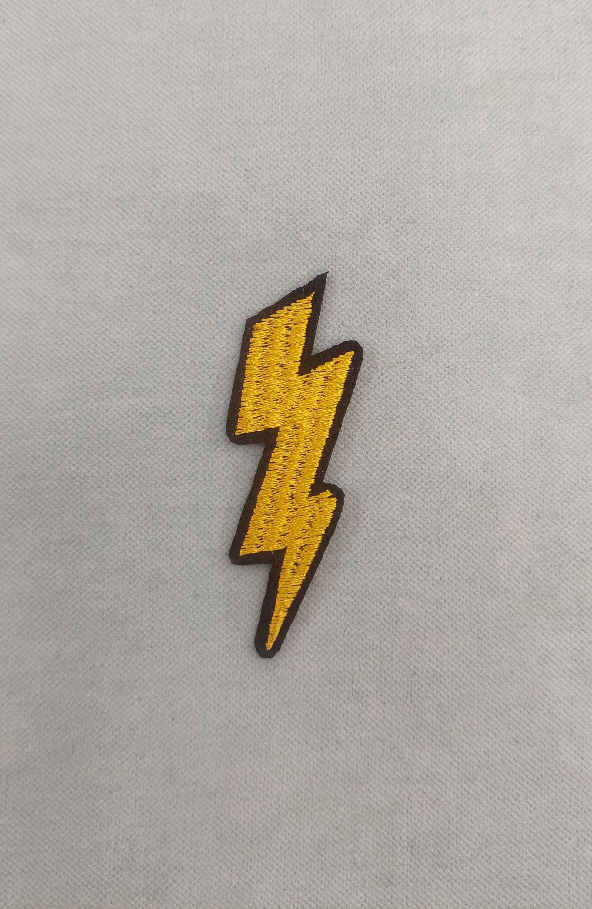 Thunder patch, embroidered iron-on patch, iron on patch, sew-on patch, customize clothing and accessories