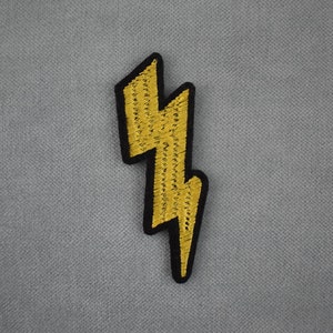 Thunder patch, embroidered iron-on patch, iron on patch, sewing patch, customize clothing and accessories