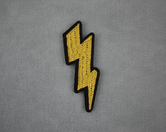 Thunder patch, embroidered iron-on patch, iron on patch, sewing patch, customize clothing and accessories