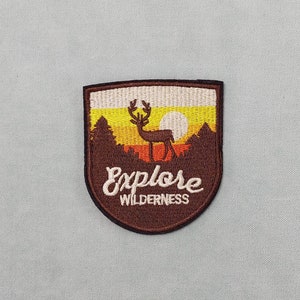 Explore wilderness set, iron-on patch embroidered on iron or sewing, customize clothing and accessories