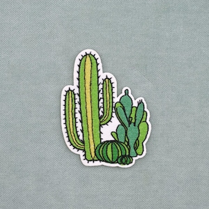 Verschiedene Kaktus-Aufnäher, 5 cm / 6 cm, gestickter Aufnäher zum Aufbügeln