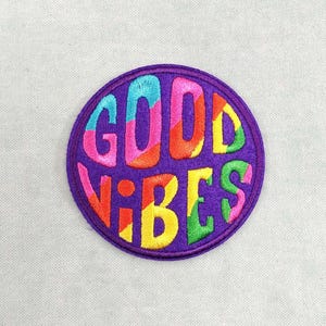 Vibes Bügelbild, gesticktes Abzeichen auf Bügeleisen