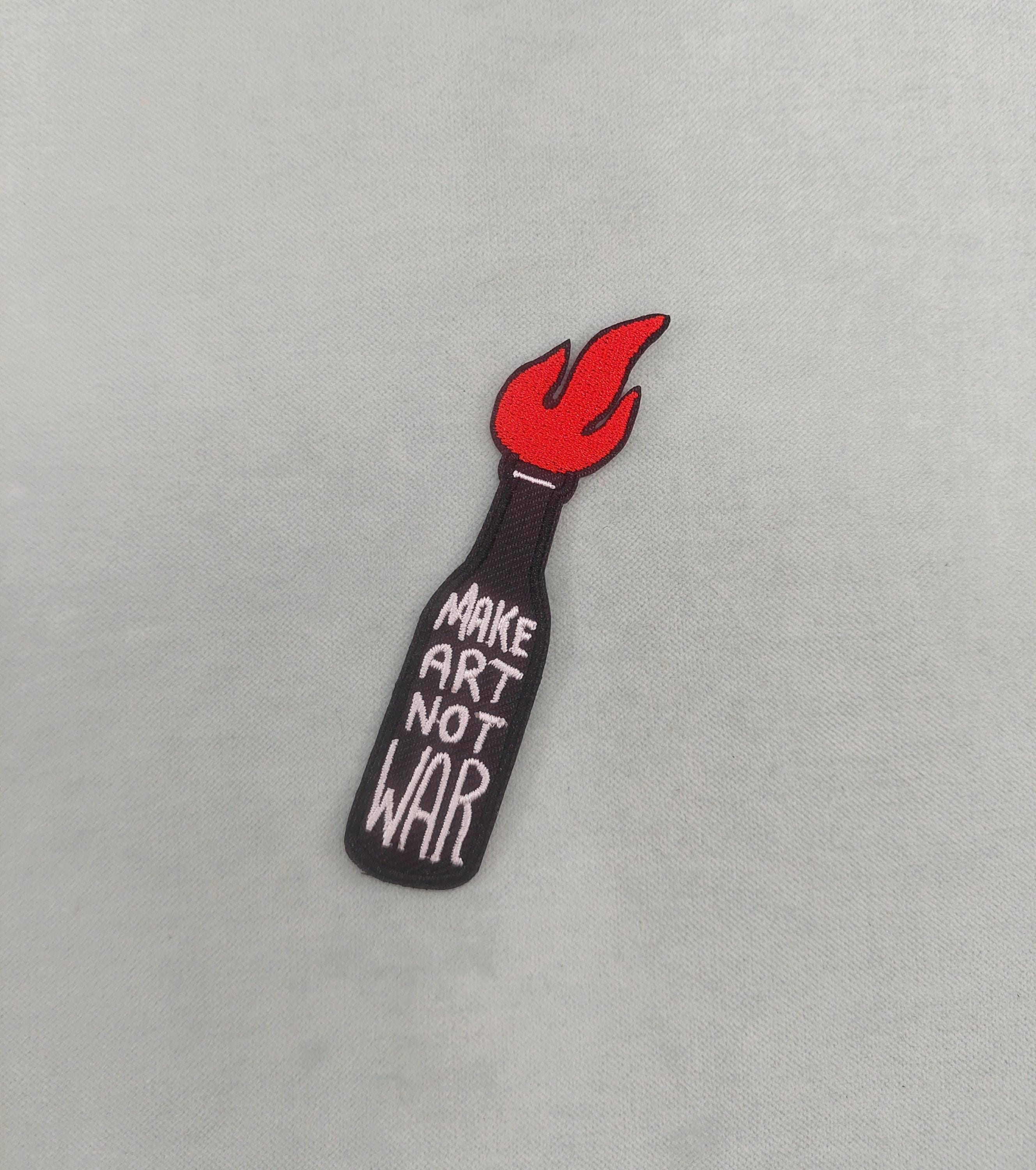 Molotov Cocktail Patch, Embroidered Iron-on Patch, Sew-on Patch, Customize Clothing and Accessories