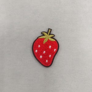 Strawberry iron-on embroidered patch, iron on patch, sew-on patch, customize clothing and accessories