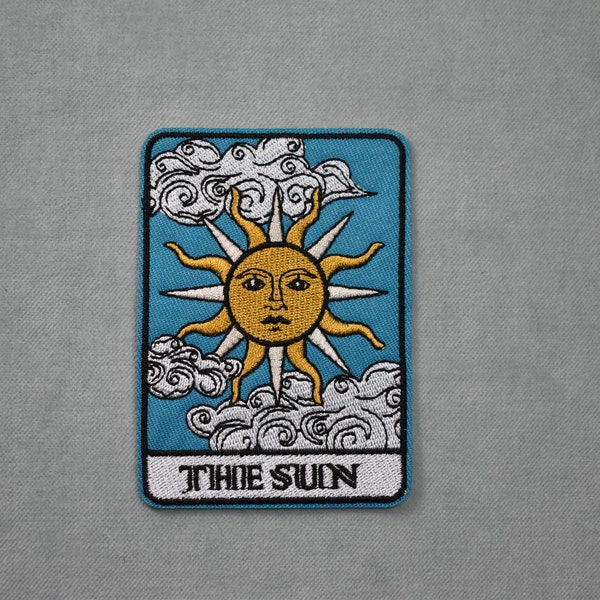 Patch The sun thermocollant, écusson  soleil brodé