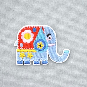 Geborduurde olifant strijkapplicatie, Geborduurde strijkapplicatie