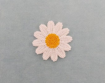 Patch marguerite brodé à coudre, fleur non thermocollante customiser vêtements et accessoires