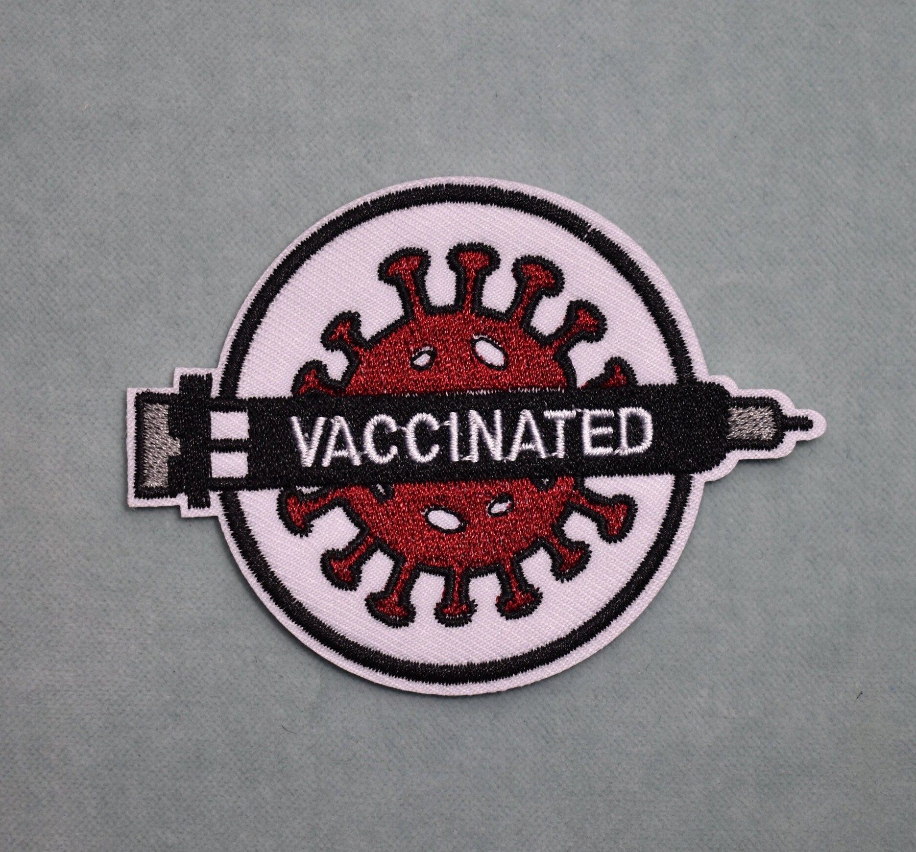 Thermoadhesive Vaccine Patch 6.5 Cm / 9 Cm Embroidered - Etsy