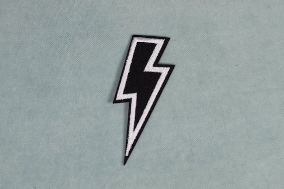 LIGHTNING PATCH WHITE SMALL LIGHTNING PATCH WHITE SMALL